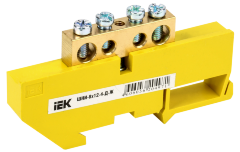 Шина PE "земля" на DIN-изоляторе ШНИ-8х12-4-Д-Ж IEK
