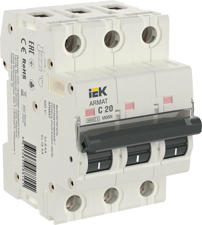 ARMAT Автоматический выключатель M06N 3P C 20А IEK