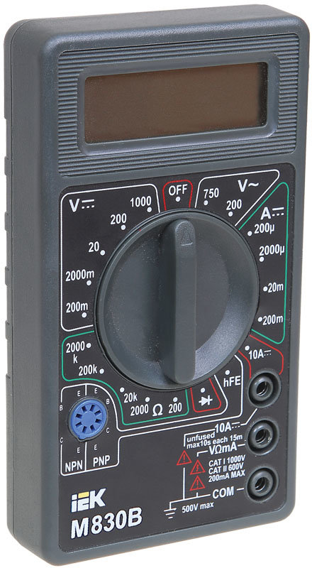 Мультиметр цифровой UNIVERSAL M830B IEK по цене 732 руб. в фирменном ...