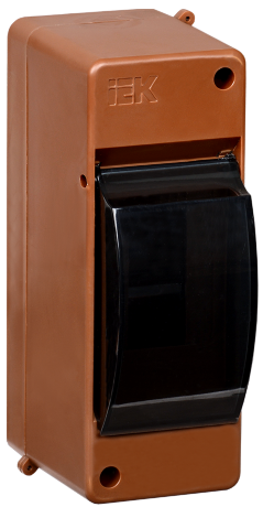 Бокс с прозрачной крышкой КМПн 2/2 для 2-х автоматических выключателей (Дуб) IEK