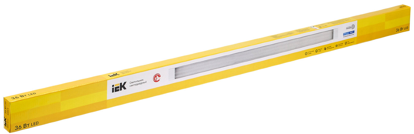 Светильник светодиодный линейный ДБО 4014 36Вт 6500К IP20 1200мм призма IEK