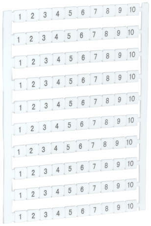 Маркеры для КВИ-4/16мм2 с нумерацией №№ 1-10 IEK