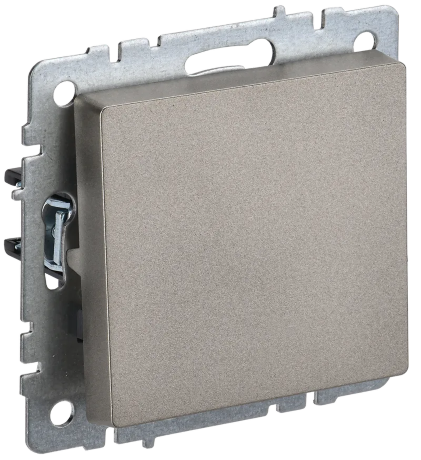 BRITE Выключатель 1-клавишный 10А ВС10-1-0-БрШ шампань IEK