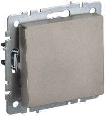 BRITE Выключатель 1-клавишный 10А ВС10-1-0-БрШ шампань IEK