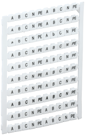 Маркеры для КВИ-4/16мм2 с символами "A, B, C, N, PE" IEK