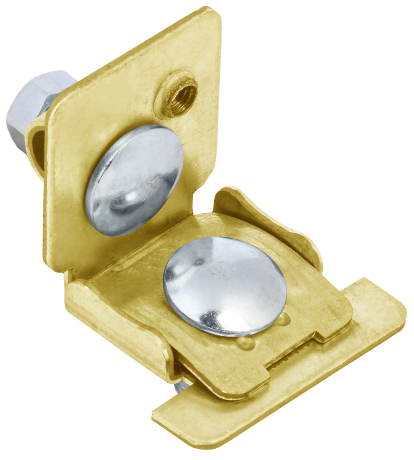 Держатель проводника круглого 6-10мм для фальца 0,6-8мм латунь IEK