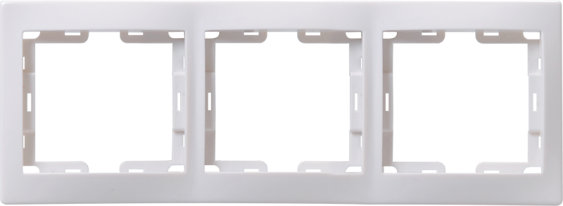 Рамка 3-местная горизонтальная РГ-3-КБ КВАРТА белый IEK