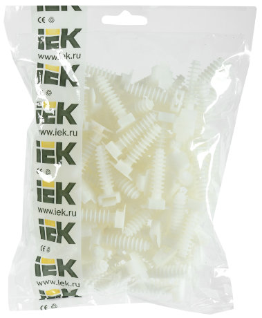 База дюбельная БД 30х10мм под хомут белая (100шт) IEK