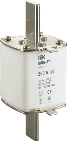 Плавкая вставка предохранителя ППНИ-37 габарит 2 250А IEK