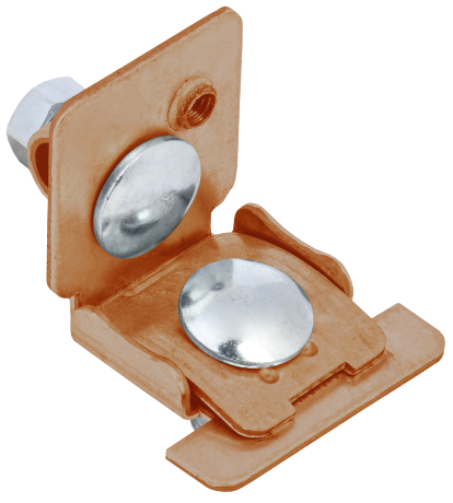 Держатель проводника круглого 6-10мм для фальца 0,6-8мм медь IEK