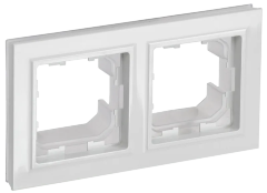 BRITE Рамка 2-местная IP44 РУ-2-БрБ-44 белый IEK