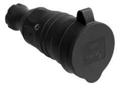 Розетка переносная РБп13-1-0м с защитной крышкой IP44 ОМЕГА IEK