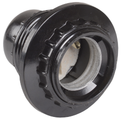 Патрон с кольцом Пкб27-04-К11 карболитовый Е27 черный (50шт) (стикер на изделии) IEK