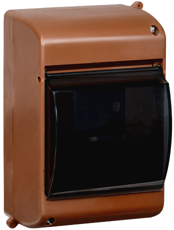 Бокс с прозрачной крышкой КМПн 2/4 для 4-х автоматических выключателей (Дуб) IEK