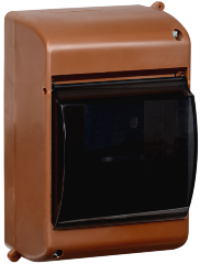 Бокс с прозрачной крышкой КМПн 2/4 для 4-х автоматических выключателей (Дуб) IEK