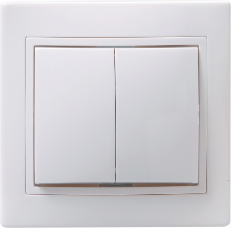 Выключатель 2-клавишный ВС10-2-0-КБ 10А керамика КВАРТА белый IEK