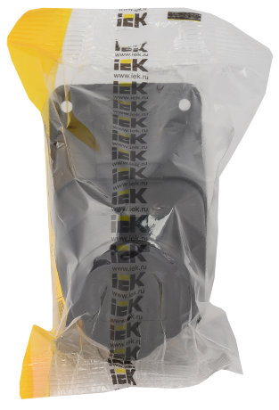 Розетка настенная угловая РБу13-1-0м с защитной крышкой IP44 ОМЕГА IEK