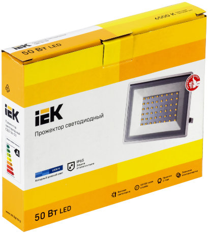 Прожектор светодиодный СДО 06-50 IP65 6500K белый IEK