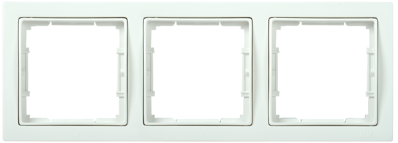 Рамка 3-местная квадратная РУ-3-ББ BOLERO Q1 белый IEK