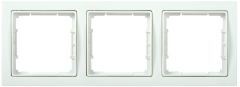 Рамка 3-местная квадратная РУ-3-ББ BOLERO Q1 белый IEK