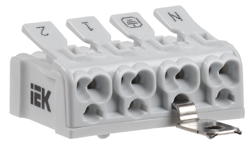 Клемма пружинная соединительная КСПнз4-2L+N+PE IEK