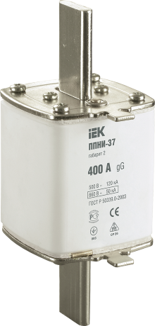 Плавкая вставка предохранителя ППНИ-37 габарит 2 400А IEK