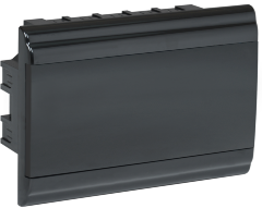 Корпус модульный пластиковый встраиваемый ЩРВ-П-12 PRIME черный IP41 IEK