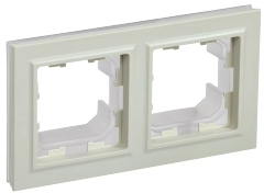 BRITE Рамка 2-местная IP44 РУ-2-БрКр-44 бежевый IEK