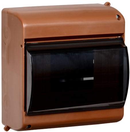 Бокс с прозрачной крышкой КМПн 2/6 для 6-х автоматических выключателей (Дуб) IEK