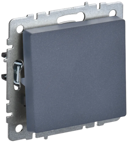 BRITE Выключатель 1-клавишный проходной 10А ВС10-1-6-БрМ маренго IEK