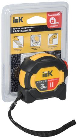 Рулетка измерительная PROFESSIONAL 3м IEK