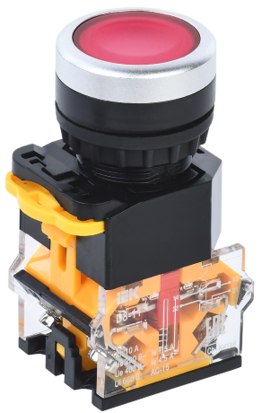 Кнопка управления D8-11 d=22мм 1з+1р красная IEK