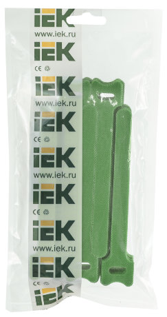 Хомут-липучка ХКл 14х135мм зеленый (100шт) IEK