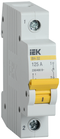 Выключатель нагрузки (мини-рубильник) ВН-32 1Р 125А IEK