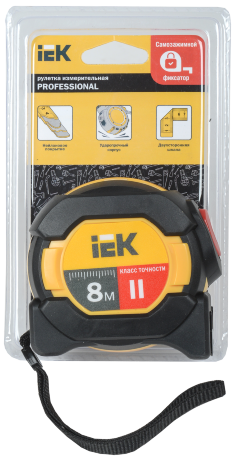 Рулетка измерительная PROFESSIONAL 8м IEK