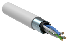 Кабель витая пара F/UTP кат.5E 24AWG 2 пары LSZH INDOOR 1м белый GENERICA