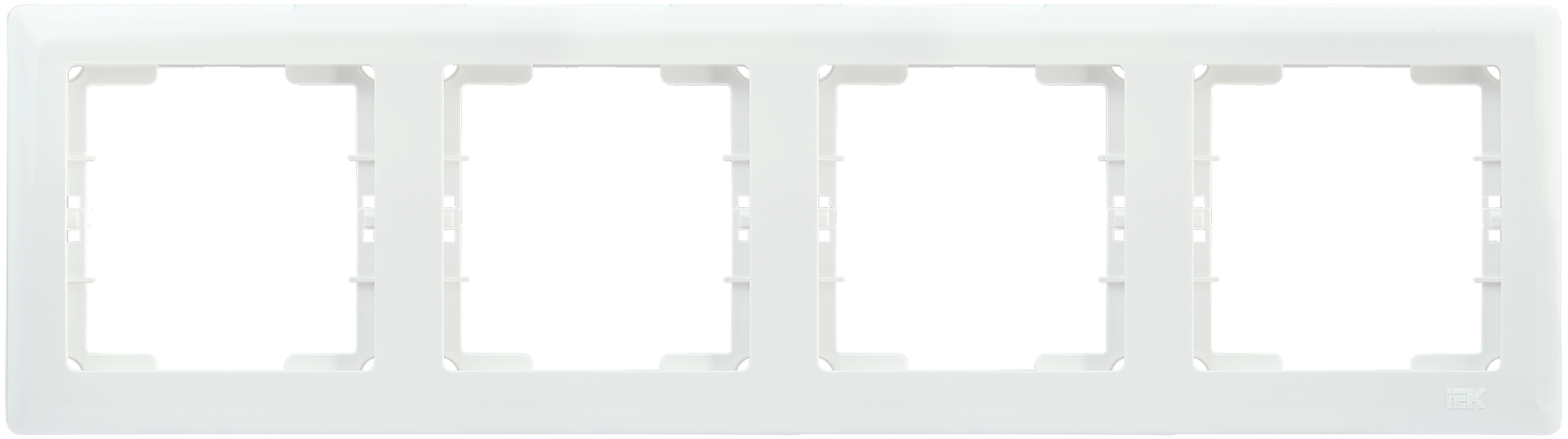 Рамка 4-местная горизонтальная РГ-4-ББ BOLERO белый IEK