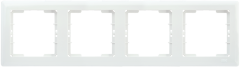 Рамка 4-местная горизонтальная РГ-4-ББ BOLERO белый IEK