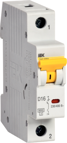 Выключатель автоматический ВА47-60МА без теплового расцепителя 1P 16А 6кА D IEK