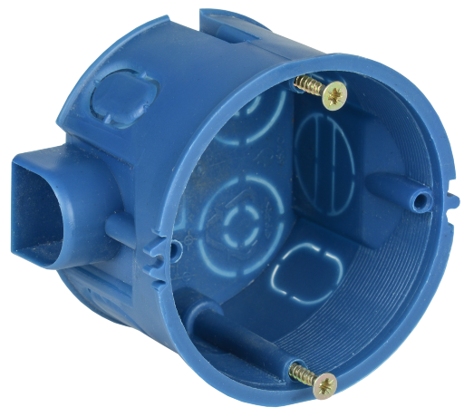 Коробка установочная С3 D=68x45мм для твердых стен (с саморезами и стыковочными узлами) IEK