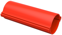 Труба гладкая разборная d=110мм красная (3м) IEK