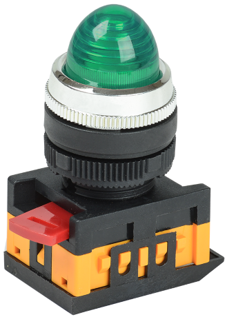 Лампа AL-22 сигнальная d=22мм зеленый неон/240В цилиндр IEK