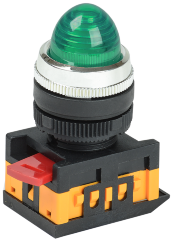 Лампа AL-22 сигнальная d=22мм зеленый неон/240В цилиндр IEK