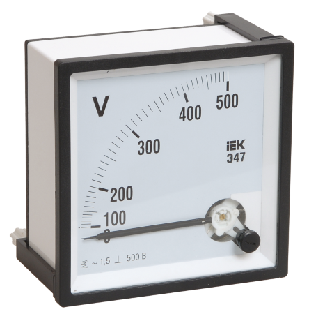 Вольтметр аналоговый Э47 100В класс точности 1,5 96х96мм IEK
