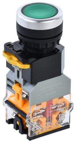 Кнопка управления D8-11D d=22мм 1з+1р с подсветкой зеленая IEK