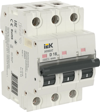 ARMAT Автоматический выключатель M06N 3P D 16А IEK