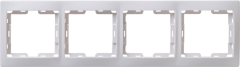 Рамка 4-местная горизонтальная РГ-4-КБ КВАРТА белый IEK