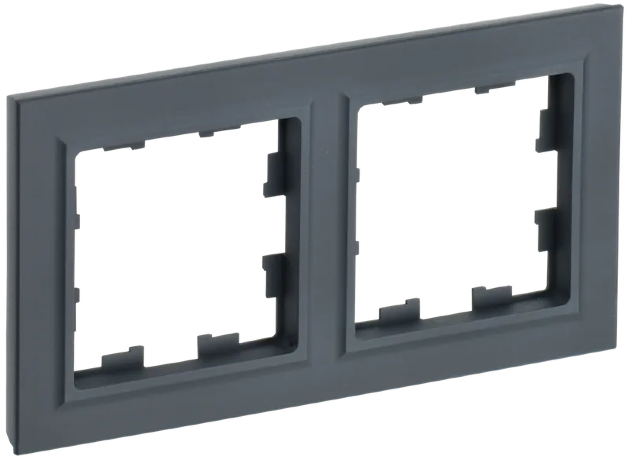 BRITE Рамка 2-местная РУ-2-БрГ графит IEK