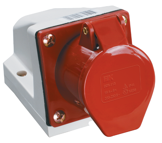 Розетка стационарная CCИ-115 3Р+РЕ+N 16А 380-415В IP44 IEK