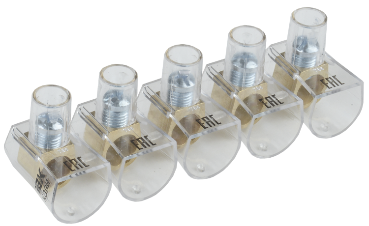 Зажим винтовой концевой изолированный КЗВИ 16мм2 (5x1) IEK